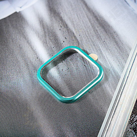 Anti-scratch Aluminum Metal Circle Ring + Tempered Glass Rear Phone Lens Protector Non-original for Xiaomi Redmi Note 9S