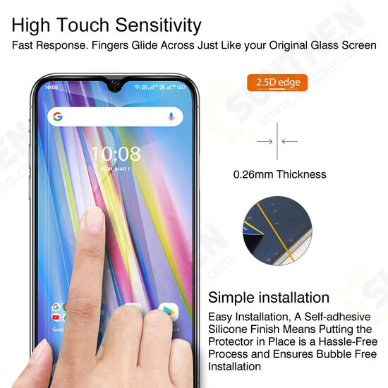 For A11 Front Film 9H Anti-Explosion Anti-Fingerprint Full Glue Full Coverage Tempered Glass Screen Protector