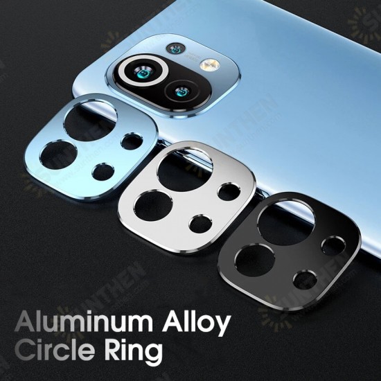 For Xiaomi Mi 11 Rear Phone Lens Protector Anti-Scratch Aluminum Alloy Metal Camera Circle Ring Non-Original