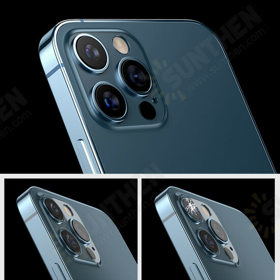 For iPhone 12 Pro / 12 Mini / 12 / 12 Pro Max Rear Phone Lens Protector Anti-Scratch Aluminum Alloy Metal Camera Circle Ring For iPhone 12 Pro / 12 Mini / 12 / 12 Pro Max Rear Phone Lens Protector Anti-Scratch Aluminum Alloy Metal Camera Circle Ring