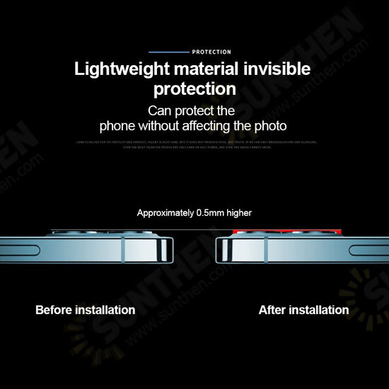 For iPhone 12 Pro / 12 Mini / 12 / 12 Pro Max Rear Phone Lens Protector Anti-Scratch Aluminum Alloy Metal Camera Circle Ring For iPhone 12 Pro / 12 Mini / 12 / 12 Pro Max Rear Phone Lens Protector Anti-Scratch Aluminum Alloy Metal Camera Circle Ring