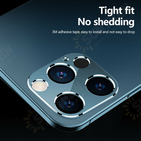 For iPhone 12 Pro / 12 Mini / 12 / 12 Pro Max Rear Phone Lens Protector Anti-Scratch Aluminum Alloy Metal Camera Circle Ring For iPhone 12 Pro / 12 Mini / 12 / 12 Pro Max Rear Phone Lens Protector Anti-Scratch Aluminum Alloy Metal Camera Circle Ring