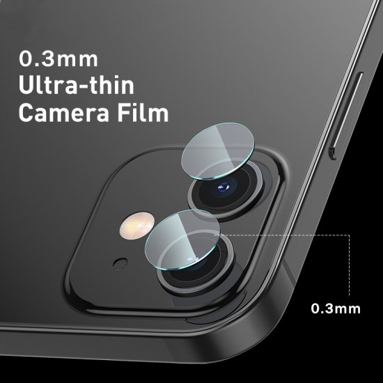 For iPhone 12 Pro Max / 12 Mini / 12 / 12 Pro Lens Protector 2 Sets HD Clear Ultra-Thin Anti-Scratch Soft Tempered Glass Phone Camera Flim