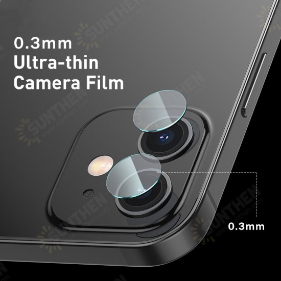 For iPhone 12 Pro Max / 12 Mini / 12 / 12 Pro Lens Protector 2 Sets HD Clear Ultra-Thin Anti-Scratch Soft Tempered Glass Phone Camera Flim