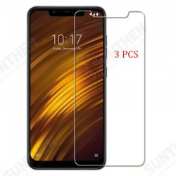 3PCS 9H Anti-explosion Tempered Glass Screen Protector for Xiaomi Pocophone F1 Non-original