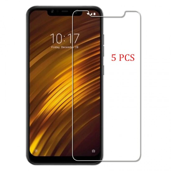 5PCS 9H Anti-explosion Tempered Glass Screen Protector for Xiaomi Pocophone F1