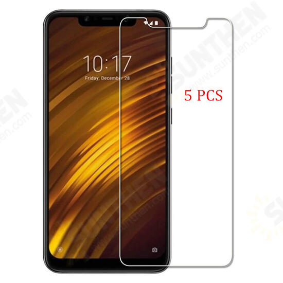 5PCS 9H Anti-explosion Tempered Glass Screen Protector for Xiaomi Pocophone F1