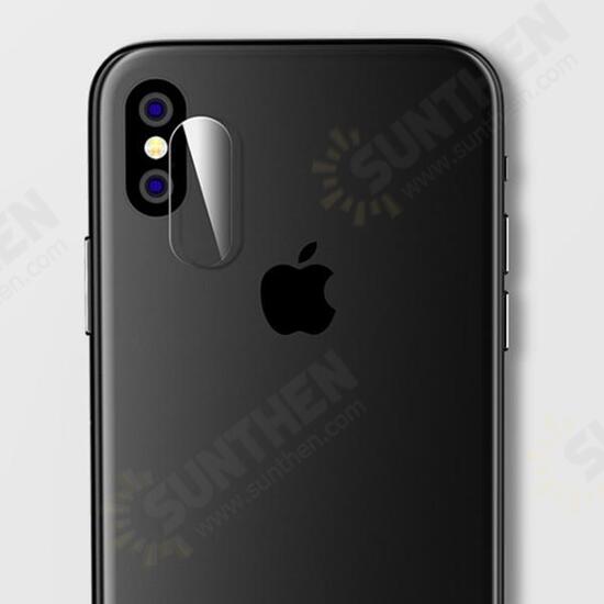 Arc Edge Back Cover Camera Lens Tempered Glass Protector Film for iPhone X