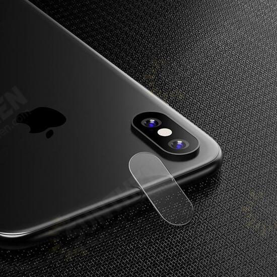 Arc Edge Back Cover Camera Lens Tempered Glass Protector Film for iPhone X