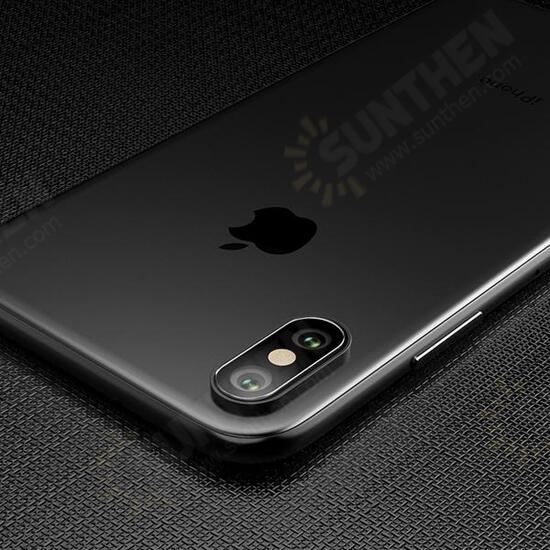 Arc Edge Back Cover Camera Lens Tempered Glass Protector Film for iPhone X