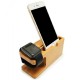 Bamboo Universal Dock Station Bracket Cradle Stand Holder for under 8 inch Smartphone iPhone Apple Watch Bamboo Universal Dock Station Bracket Cradle Stand Holder for under 8 inch Smartphone iPhone Apple Watch