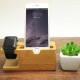 Bamboo Universal Dock Station Bracket Cradle Stand Holder for under 8 inch Smartphone iPhone Apple Watch Bamboo Universal Dock Station Bracket Cradle Stand Holder for under 8 inch Smartphone iPhone Apple Watch