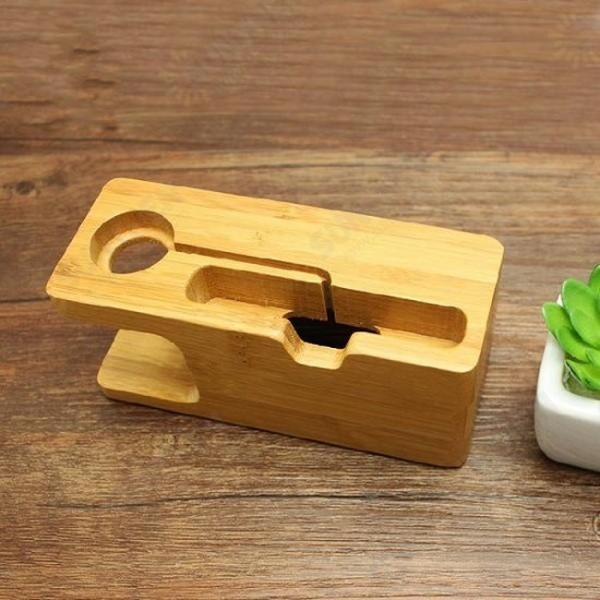 Bamboo Universal Dock Station Bracket Cradle Stand Holder for under 8 inch Smartphone iPhone Apple Watch Bamboo Universal Dock Station Bracket Cradle Stand Holder for under 8 inch Smartphone iPhone Apple Watch