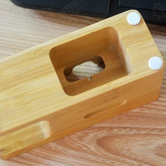 Bamboo Universal Dock Station Bracket Cradle Stand Holder for under 8 inch Smartphone iPhone Apple Watch Bamboo Universal Dock Station Bracket Cradle Stand Holder for under 8 inch Smartphone iPhone Apple Watch