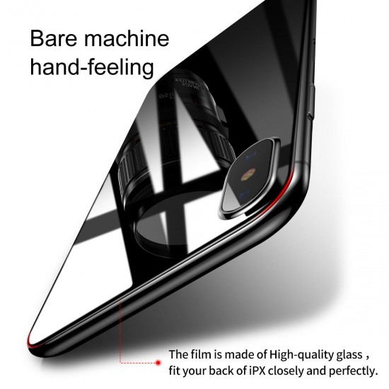 0.3mm 9H Arc Edge Back Tempered Glass Film for iPhone X