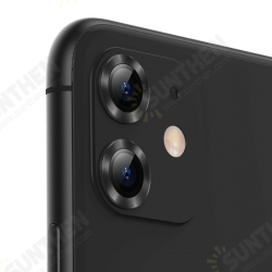 2 in 1 Tempered + Metal Circle Ring Anti-scratch Phone Lens Protector for iPhone 11