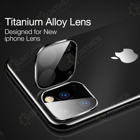 2PCS HD Clear Tempered Glass + Metal Two in One Seamless full Covering Phone Lens Protector for iPhone 11 / Pro / Pro Max