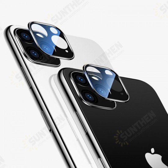 2PCS HD Clear Tempered Glass + Metal Two in One Seamless full Covering Phone Lens Protector for iPhone 11 / Pro / Pro Max