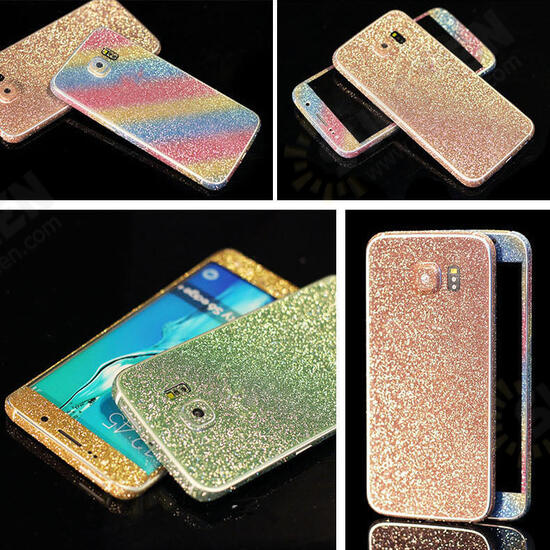 Colorful Scrub Flashing Diamond Body Phone Skin Sticker Protection For Samsung Galaxy S6 Edge Plus Colorful Scrub Flashing Diamond Body Phone Skin Sticker Protection For Samsung Galaxy S6 Edge Plus
