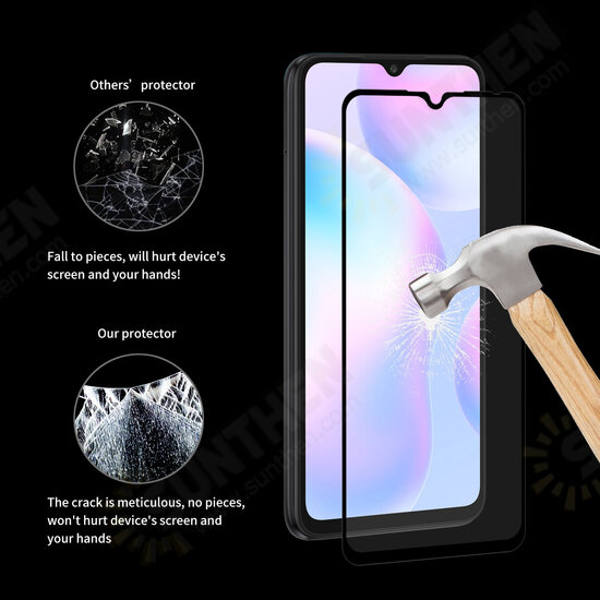 1/2/5/10 Pcs 9H Anti-Explosion Anti-Fingerprint Tempered Glass Full Glue Full Coverage Screen Protector for Xiaomi Redmi 9C / Redmi 9 / Redmi 9A Non-original