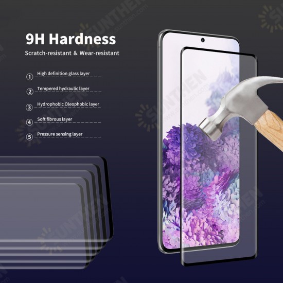 9H 3D Curved Edge Full Glue Full Coverage Anti-Explosion Tempered Glass Screen Protector for Samsung Galaxy S20 / Galaxy S20 5G 2020