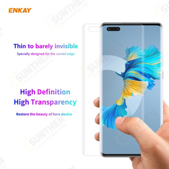 For Huawei Mate 40 Pro / 40 Pro+ / 40 RS Front Film High Definition 3D Curved Edge Hot Blending Full Coverage Anti-Scratch Soft PET Screen Protector