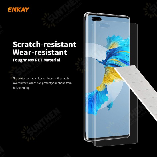 For Huawei Mate 40 Pro / 40 Pro+ / 40 RS Front Film High Definition 3D Curved Edge Hot Blending Full Coverage Anti-Scratch Soft PET Screen Protector