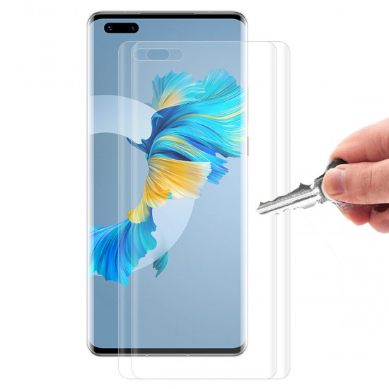 For Huawei Mate 40 Pro / 40 Pro+ / 40 RS Front Film High Definition 3D Curved Edge Hot Blending Full Coverage Anti-Scratch Soft PET Screen Protector