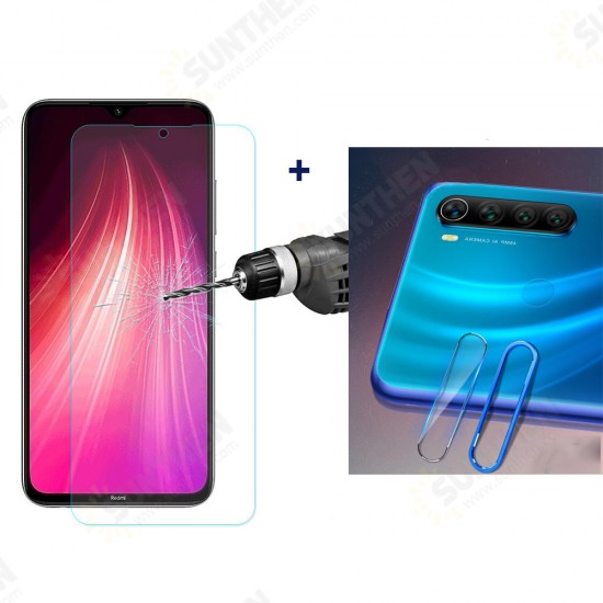 Anti-Explosion Tempered Glass Screen Protector + Blue Metal Circle Ring Phone Lens Protector + Tempered Glass Rear Phone Lens Protector Anti-Explosion Tempered Glass Screen Protector + Blue Metal Circle Ring Phone Lens Protector + Tempered Glass Rear Phone Lens Protector