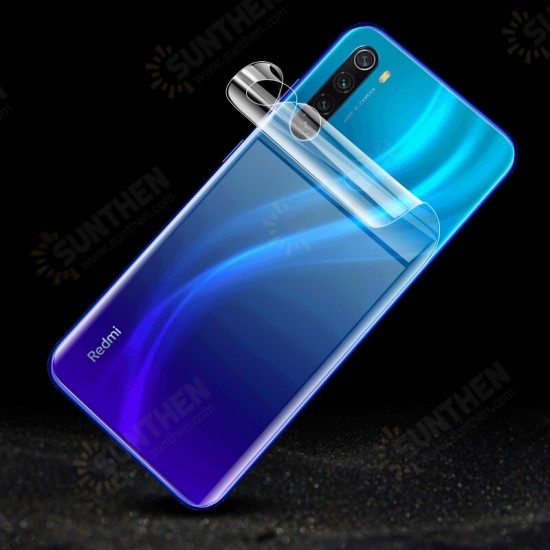 For Xiaomi Redmi Note 8 Front+Back Hydrogel Film HD Full Cover Anti-Scratch Soft Screen Protector Non-original