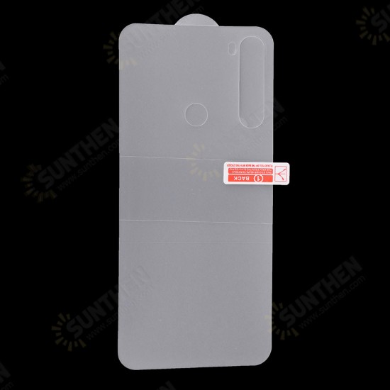 For Xiaomi Redmi Note 8 Front+Back Hydrogel Film HD Full Cover Anti-Scratch Soft Screen Protector Non-original