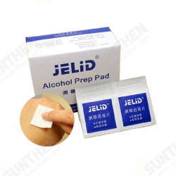 100Pcs 3*6cm 70-75% Alcohol Prep Pad Disposable Disinfection Antiseptic Clean Wipe Mobile Phone Tablet Skin Jewelry Cleaning Health Care Wet Wipes