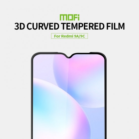 3D Curved Edge 9H Anti-Explosion Anti-Blue Ray Full Coverage Tempered Glass Screen Protector for Xiaomi Redmi 9A / Xiaomi Redmi 9C Non-original