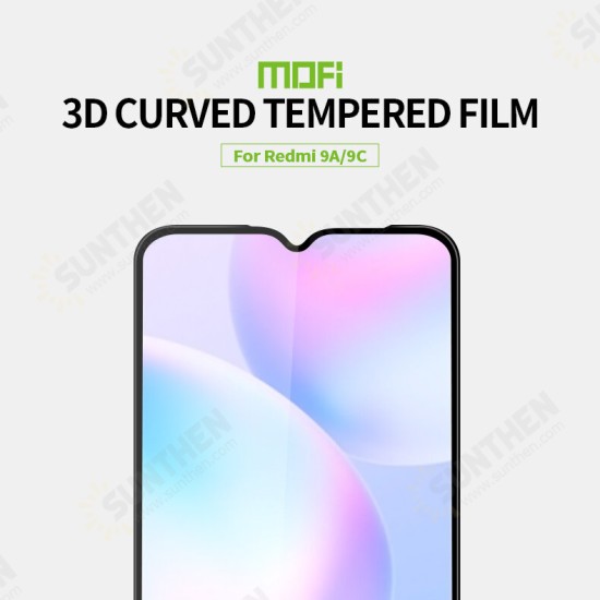 3D Curved Edge 9H Anti-Explosion Anti-Blue Ray Full Coverage Tempered Glass Screen Protector for Xiaomi Redmi 9A / Xiaomi Redmi 9C Non-original