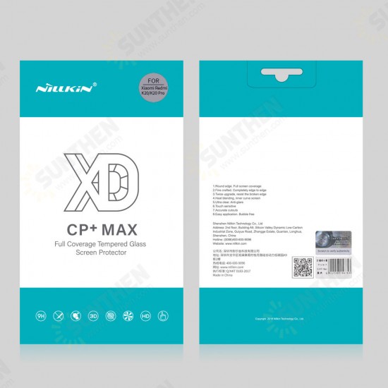 XD CP+MAX Full Coverage Anti-explosion Tempered Glass Screen Protector for Xiaomi Redmi K20 / Redmi K20 Pro Non-original