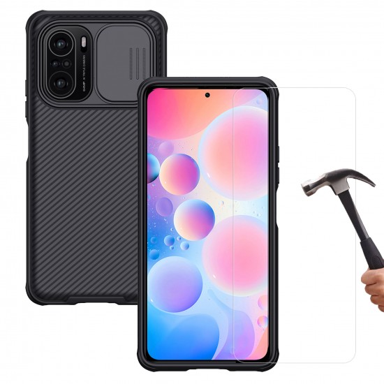 Global Version Accessories Set Amazing H+PRO 9H Anti-Explosion Tempered Glass Screen Protector + Bumper with Lens Cover Shockproof Anti-Scratch TPU + PC Protective Case