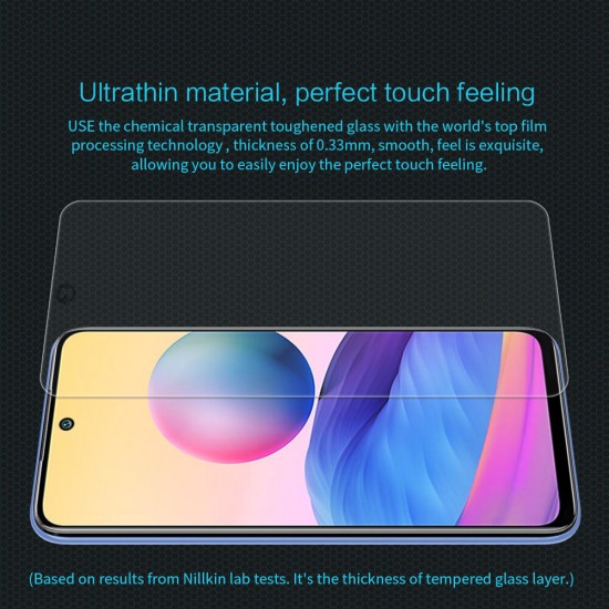 For POCO M3 Pro 5G NFC Global Version/ Xiaomi Redmi Note 10 5G Front Film Amazing H Nano Anti-Burst Anti-Explosion Tempered Glass Screen Protector Non-Original