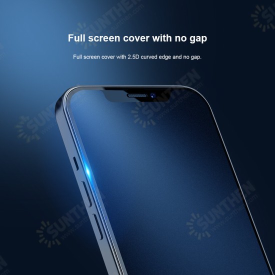 For iPhone 12 Pro / 12 Front Film Matte 9H Hardness Dustproof Anti-Explosion Anti-Scratch Full Coverage Tempered Glass Screen Protector