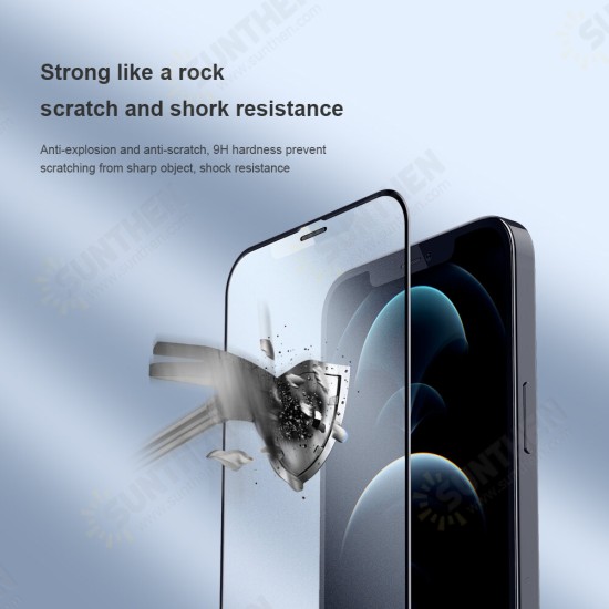 For iPhone 12 Pro / 12 Front Film Matte 9H Hardness Dustproof Anti-Explosion Anti-Scratch Full Coverage Tempered Glass Screen Protector