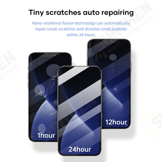 for iPhone 12 Pro Max / 12 / 12 Mini / 12 Pro Screen Protector Ultra-thin Full Coverage Hydrogel Film Automatic-Repair Anti-Scratch Soft Front Film