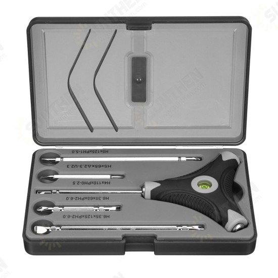 10 In 1 Household Precision Screwdriver Set With Spirit Level Strength Saving Structure Screw Driver Repairs Tool