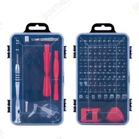 110 in 1 Insulation Screwdriver Set With Tweezer Magnetic Bits Kits DIY Watch Phone Electronics Repairing Tools