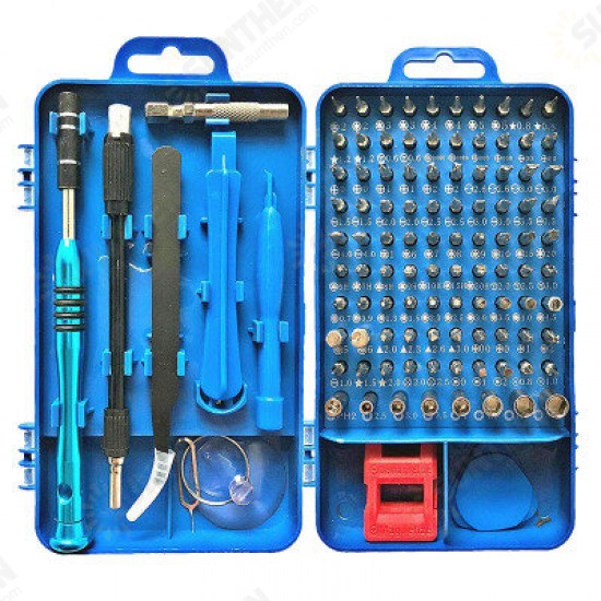 110 in 1 Insulation Screwdriver Set With Tweezer Magnetic Bits Kits DIY Watch Phone Electronics Repairing Tools