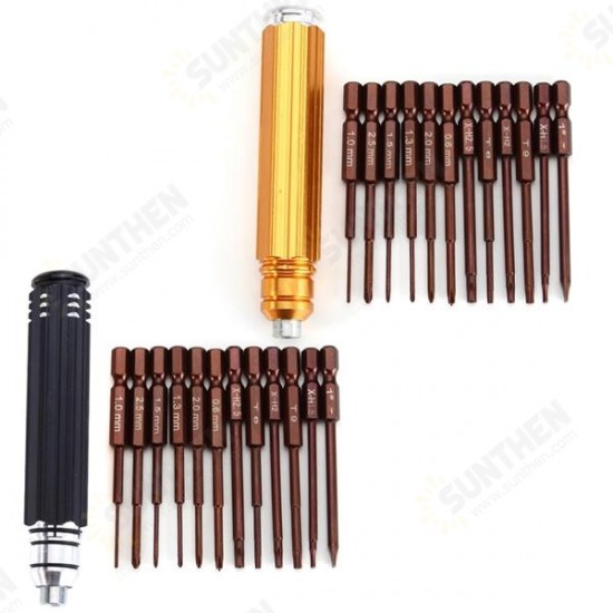 12 in 1 Repair Screwdriver Sets Repairtoolkit Prision Gold/Black Screwdriver