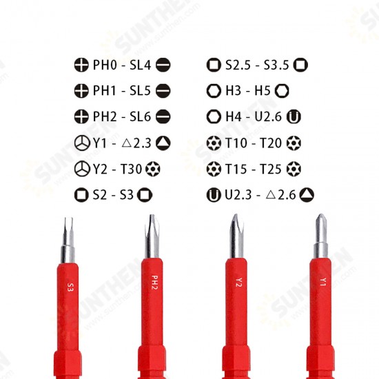 14 in 1 Magnetic Screwdriver Set Insulated Multi Screw Driver Repair Tools Kit