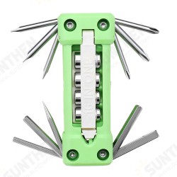 16 In 1 Multifunctional Folding Combination Screwdriver Sleeve Tool Set With LED Repair Tools 16 In 1 Multifunctional Folding Combination Screwdriver Sleeve Tool Set With LED Repair Tools