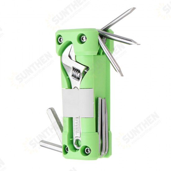 16 In 1 Multifunctional Folding Combination Screwdriver Sleeve Tool Set With LED Repair Tools