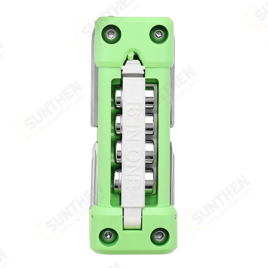 16 In 1 Multifunctional Folding Combination Screwdriver Sleeve Tool Set With LED Repair Tools