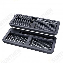 [2021 New] JM-GNT80 80 In 1 Precision Screwdrivers Multi-used DIY Repair Screw Driver 72PC S2 Bits With 2 Rods