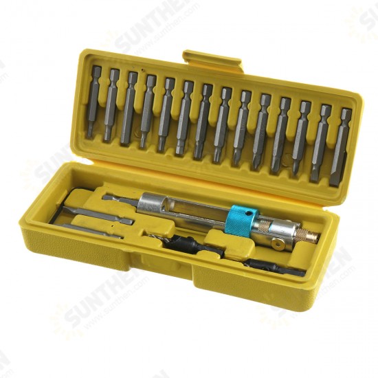 20pcs/Set Countersink Drill Bit HSS Screwdriver Tools Drill Driver Kit Flip Drive Portable LZ